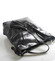 Černá kožená velká crossbody kabelka ItalY Isabel