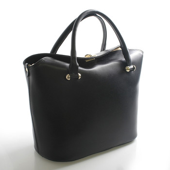 Dámská kabelka černá kožená - ItalY Daria
