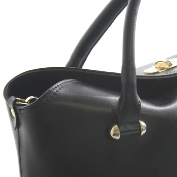 Dámská kabelka černá kožená - ItalY Daria