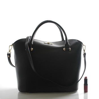 Dámská kabelka černá kožená - ItalY Daria