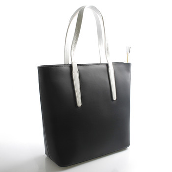 Černá kožená kabelka shopper ItalY Sierra