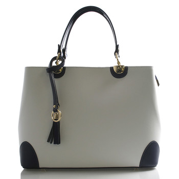 Bílo modrá luxusní kožená kabelka ItalY Roderica