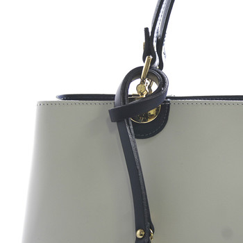 Bílo modrá luxusní kožená kabelka ItalY Roderica