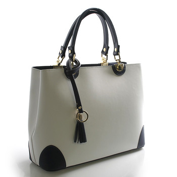 Bílo modrá luxusní kožená kabelka ItalY Roderica