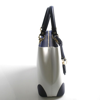 Bílo modrá luxusní kožená kabelka ItalY Roderica