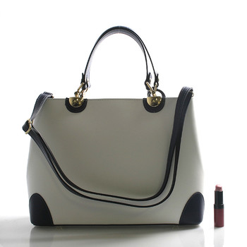 Bílo modrá luxusní kožená kabelka ItalY Roderica