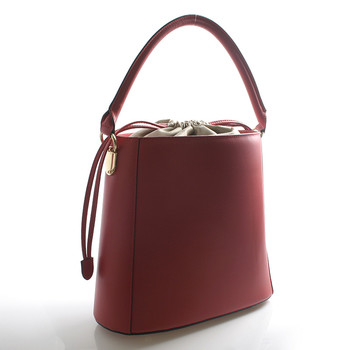 Červená luxusní kožená kabelka ItalY Patricia