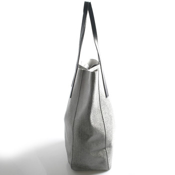 Šedá velká kožená kabelka shopper ItalY Gwen