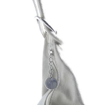 Béžová lesklá kožená kabelka přes rameno ItalY Amadea