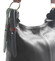 Černo barevná kožená kabelka přes rameno crossbody ItalY Harmony