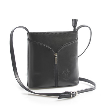 Černá kožená crossbody kabelka ItalY Hallie