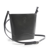 Dámská kožená crossbody kabelka černá - ItalY Bryana