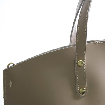 Khaki kožená kabelka do ruky ItalY Sydney