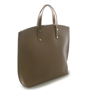 Khaki kožená kabelka do ruky ItalY Sydney