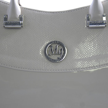 Dámská kabelka béžová lakovaná - Maggio Emiliana