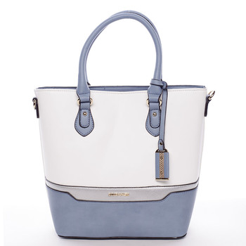 Dámská letní kabelka bílo tyrkysová - David Jones Amelia