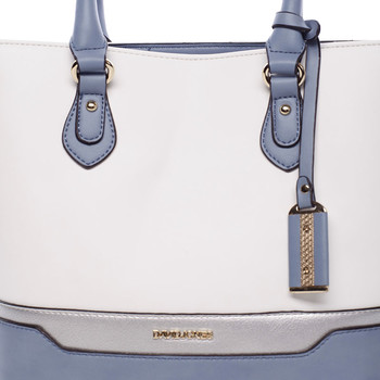 Dámská letní kabelka bílo tyrkysová - David Jones Amelia