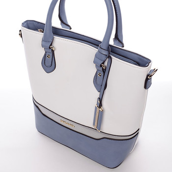 Dámská letní kabelka bílo tyrkysová - David Jones Amelia