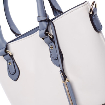 Dámská letní kabelka bílo tyrkysová - David Jones Amelia