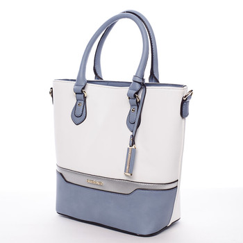 Dámská letní kabelka bílo tyrkysová - David Jones Amelia