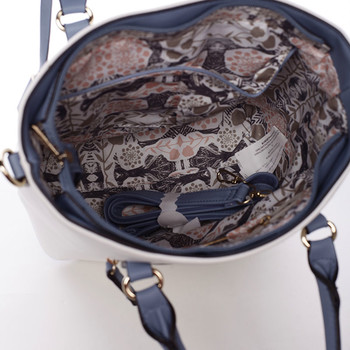 Dámská letní kabelka bílo tyrkysová - David Jones Amelia