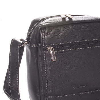 Pánská luxusní kožená taška černá - Delami Giusto