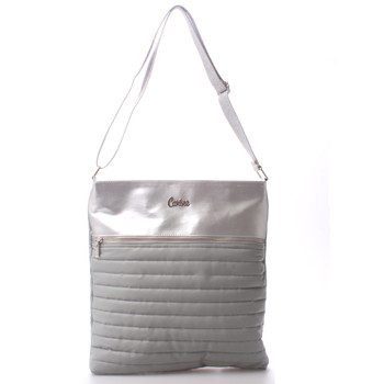 Dámská luxusní crossbody kabelka šedá - Carine Coletta