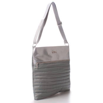 Dámská luxusní crossbody kabelka šedá - Carine Coletta