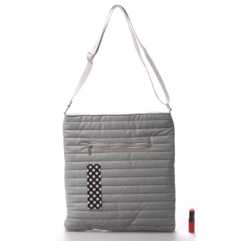 Dámská luxusní crossbody kabelka šedá - Carine Coletta