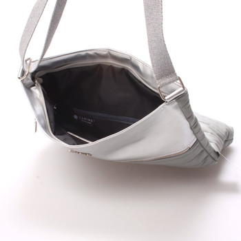 Dámská luxusní crossbody kabelka šedá - Carine Coletta