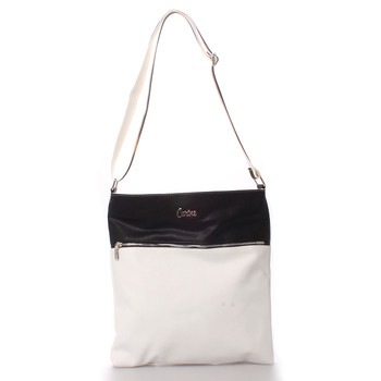 Dámská luxusní crossbody kabelka bílo černá - Carine Coletta