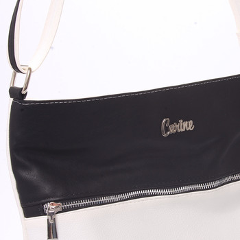 Dámská luxusní crossbody kabelka bílo černá - Carine Coletta