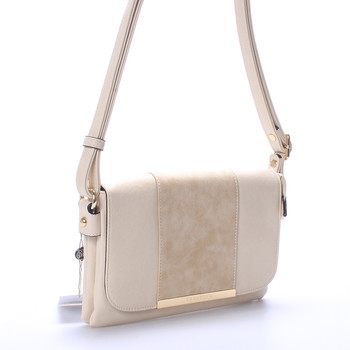 Dámská luxusní crossbody kabelka béžová - Hexagona Francesca 