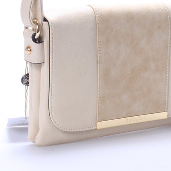 Dámská luxusní crossbody kabelka béžová - Hexagona Francesca 