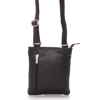 Unisex kožená crossbody kabelka černá - SendiDesign Lucio