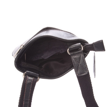 Unisex kožená crossbody kabelka černá - SendiDesign Lucio