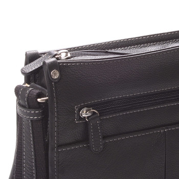 Luxusní pánská kožená taška přes rameno černá - Hexagona Marco