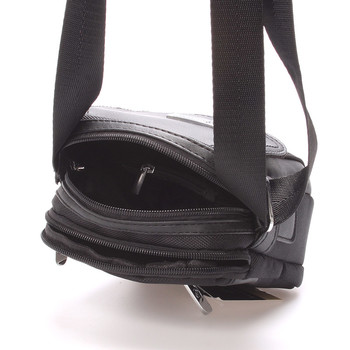 Pánská elegantní taška přes rameno černá - Bellugio Torquato
