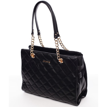 Dámská prošívaná černá kabelka - David Jones Sara