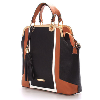 Dámská černo-hnědá kabelka - LYDC Olivia