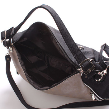 Luxusní dámská kabelka přes rameno antracitová - SEKA Gema