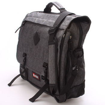 Látková pánská taška přes rameno šedá - Enrico Benetti 4548