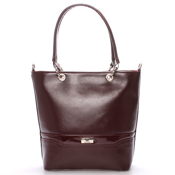 Dámská lakovaná kabelka vínová - Filmark Samanta