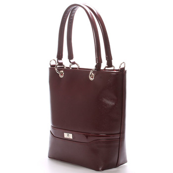 Dámská lakovaná kabelka vínová - Filmark Samanta