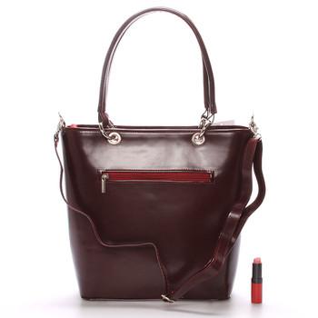 Dámská lakovaná kabelka vínová - Filmark Samanta