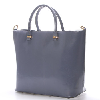 Luxusní dámská kožená kabelka šedá - ItalY Anabela
