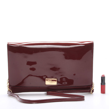 Dámské luxusní vínové lakované psaníčko - David Jones Pamela