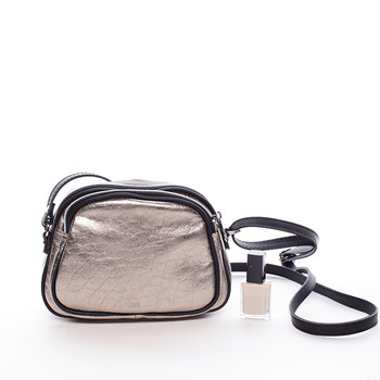 Dámská kožená crossbody kabelka zlatá - ItalY Nadia