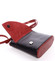 Dámská kožená crossbody kabelka černo-červená - ItalY Cora