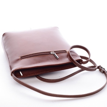 Dámská kožená crossbody kabelka hnědá - ItalY Aneta